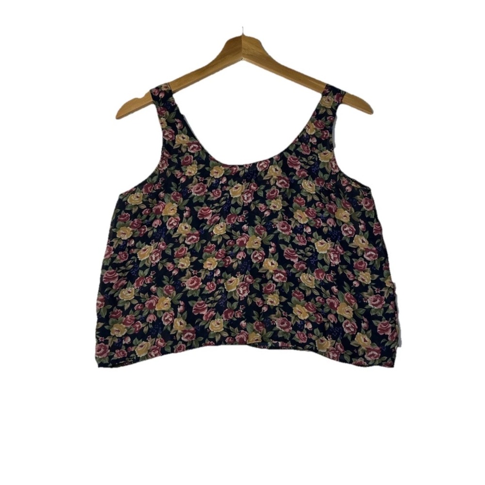 Undefeated Pink and Orange Sleeveless Crop Tank Top